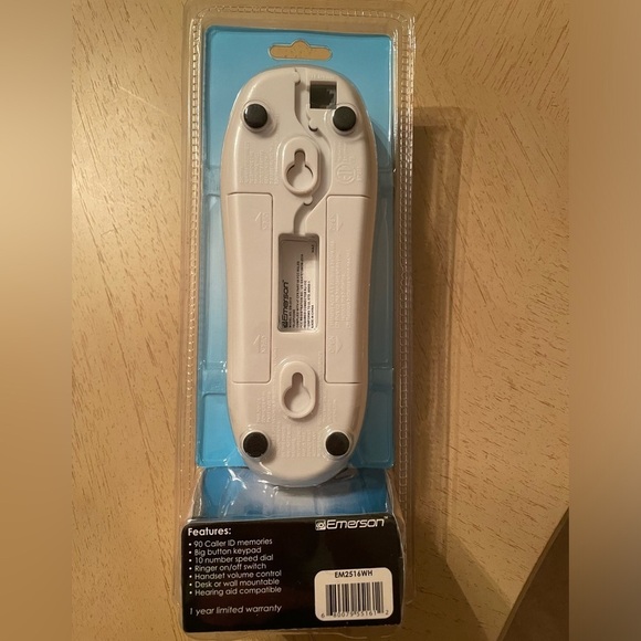 Emerson Slimline Caller ID Desk Wall Mount Phone NEW SEALED Even in Power Outage - Picture 2 of 5